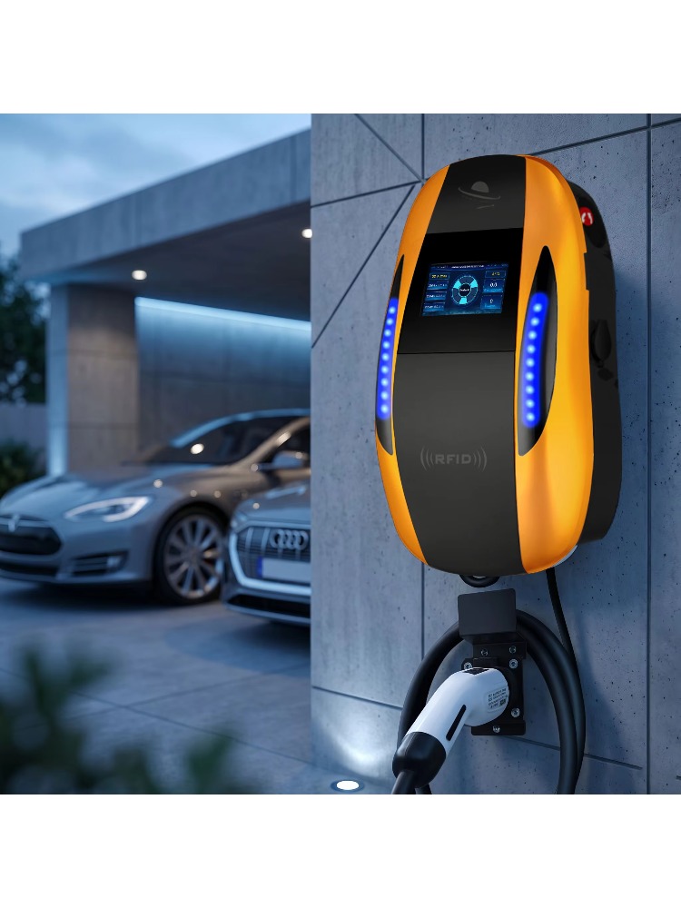 Type 2 Charger - IP65防水対応、7kW～22kWのAC急速充電器。家庭用および商業用として使用可能なタイプ2充電スタンド。