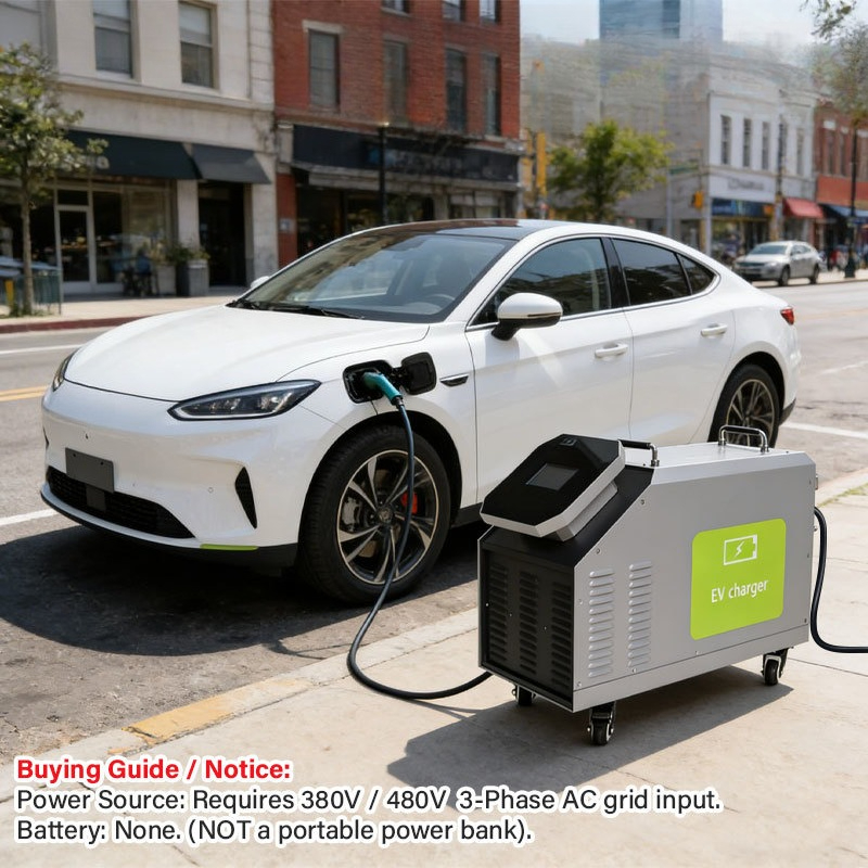 Portable Ev Charger - 480V三相AC電源入力 7kW 20kW 30kW 40kW GBT