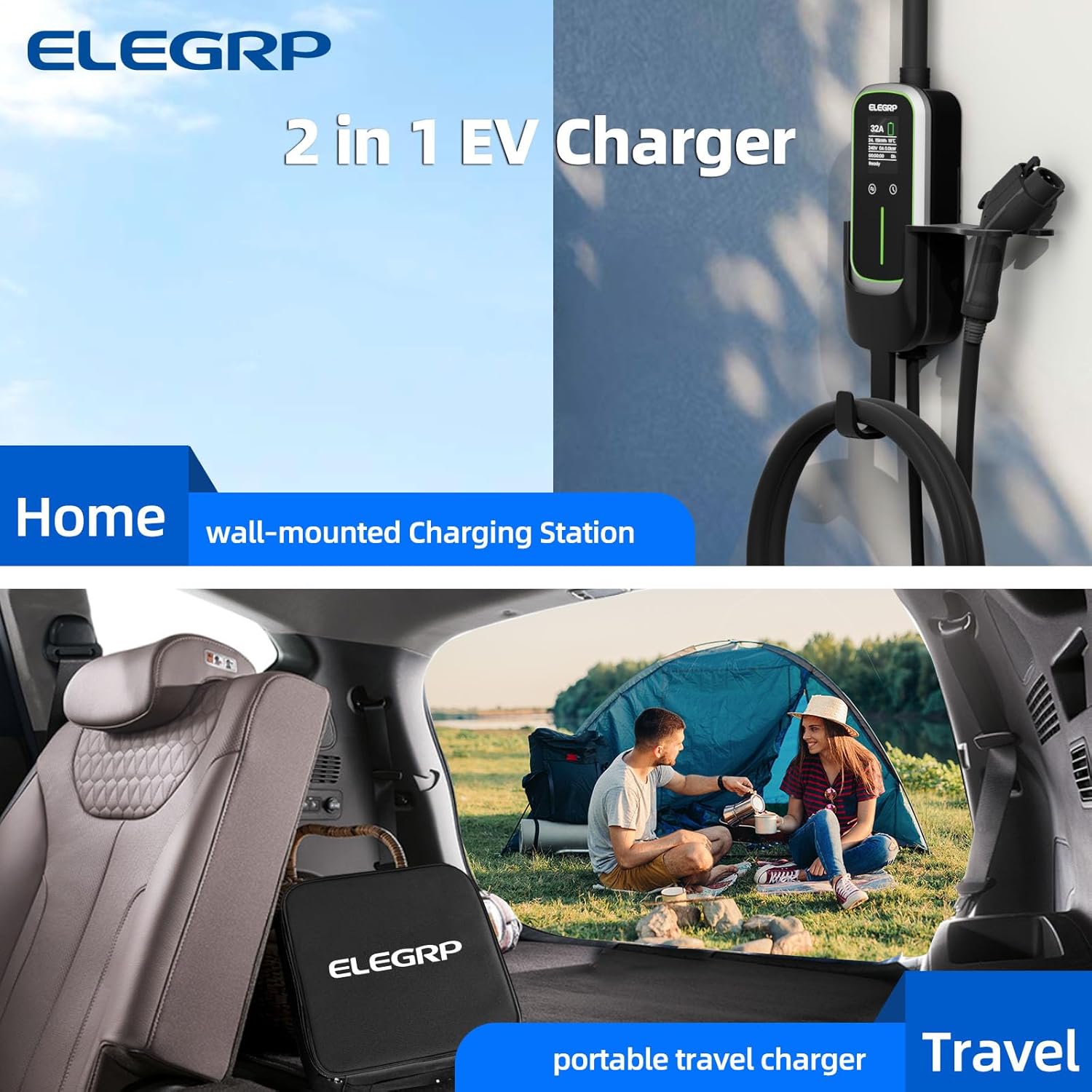 ELEGRP 32 アンペアポータブル電気自動車充電器、すべ - Portable Ev Charger のレビューと価格