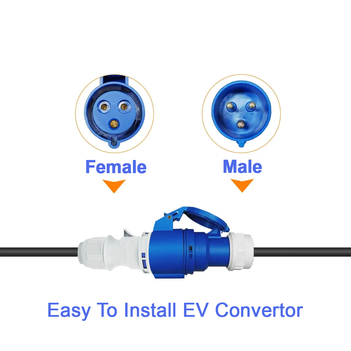 NTOブルーCEEメス電源プラグ3穴ソケットからシュコ2ピン - Ev Charger Adapter のレビューと価格