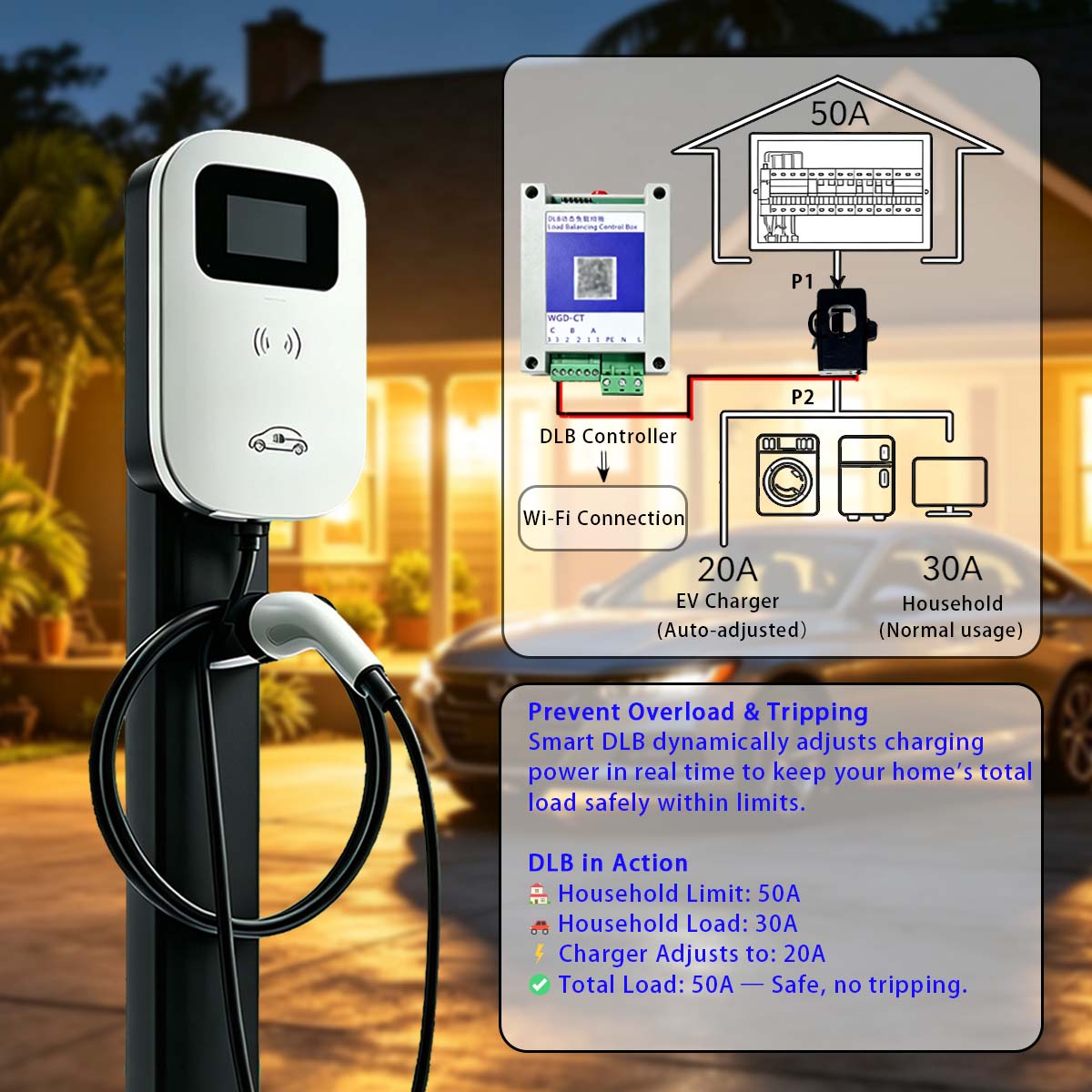 JIGU ダイナミック負荷分散機能付き EV 充電器 タイプ - Wallbox Ev のレビューと価格