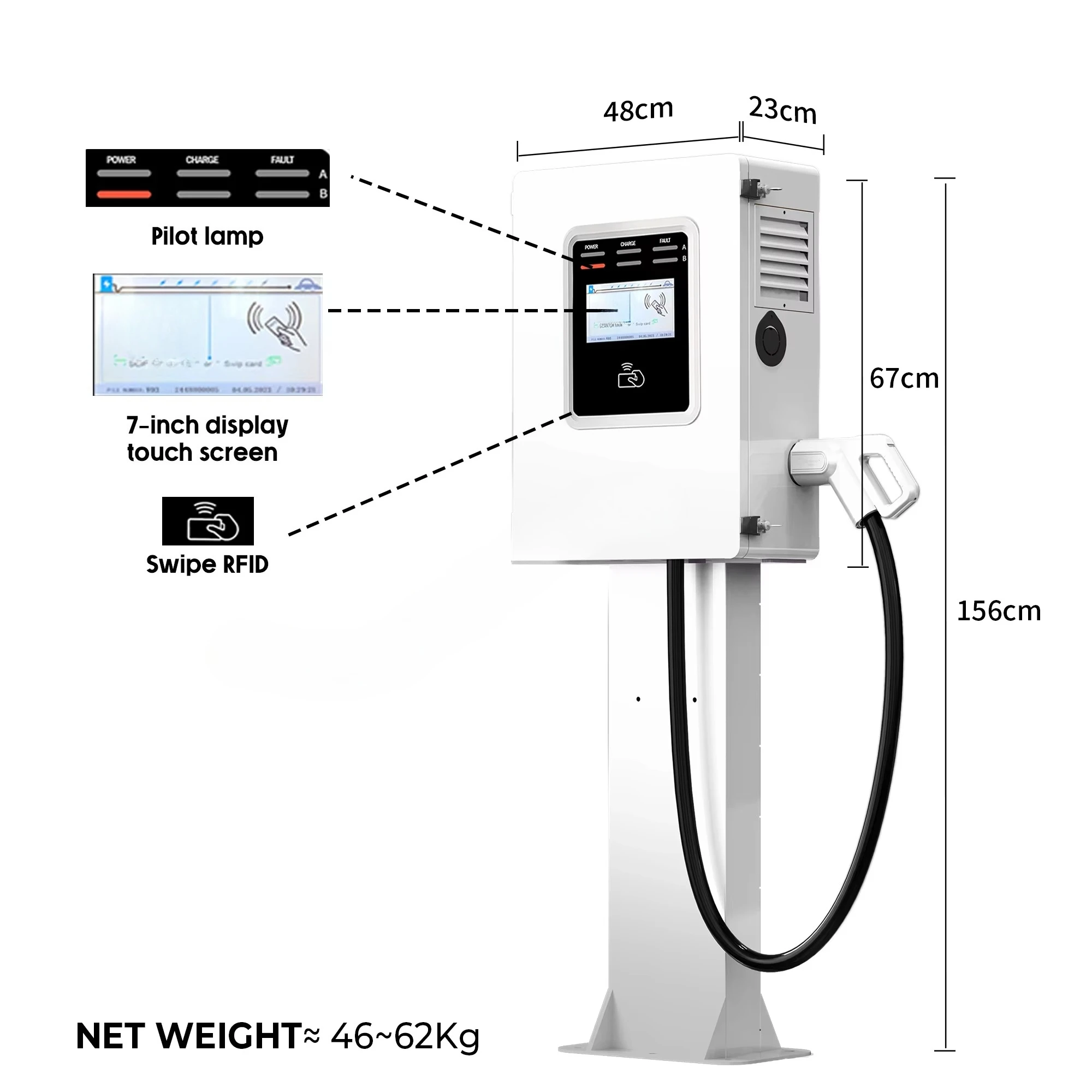 2026年式ウォールボックスCCS2 30kW商用レベル3  - Ev Charging Pile のレビューと価格